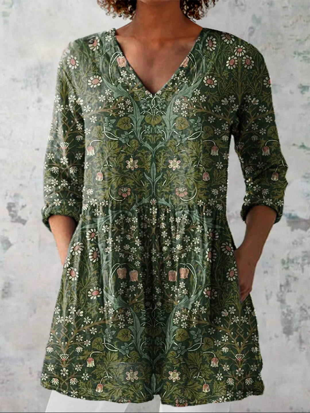 Julie | Blouse Longue avec Décolleté en V