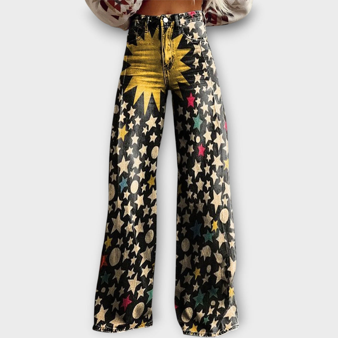 Jeans avec Impressions Astrales